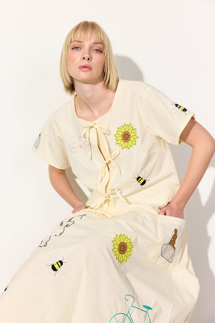 HUNKØN 100% Cotton Toppe Cream
