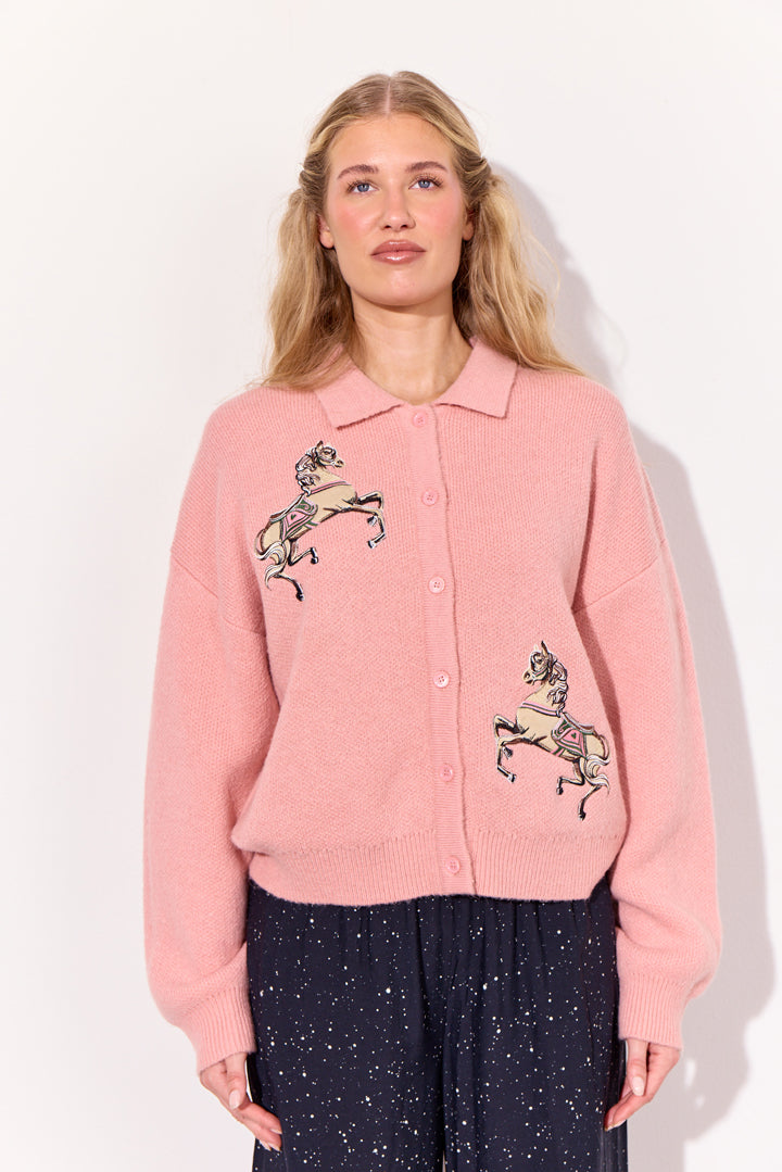 HUNKØN Alfie Knit Cardigan Cardigans Peach