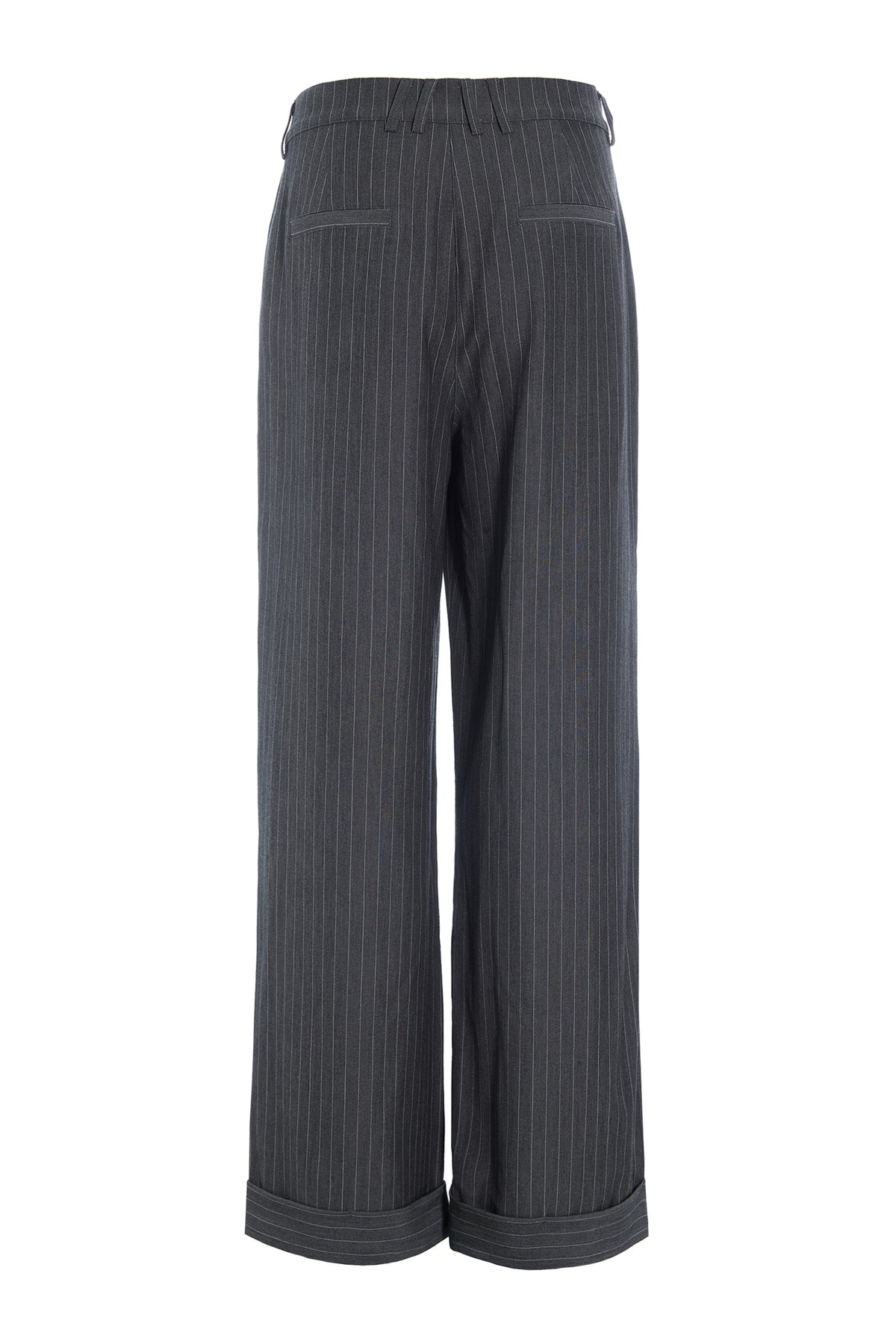 HUNKØN Billie Trousers Bukser Grey Pinstripe