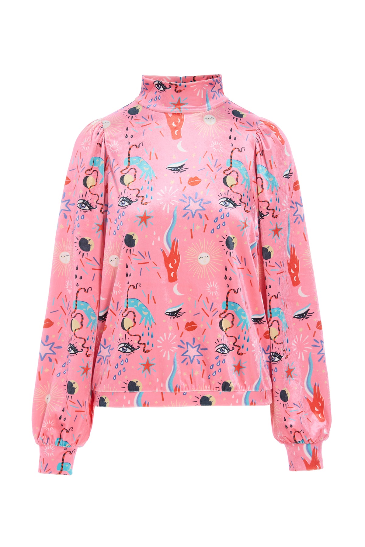 HUNKØN Birdy Blouse Bluser Graffiti Art Print