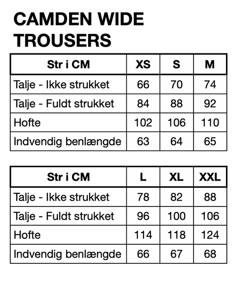 HUNKØN Camden Wide Trousers Bukser Black