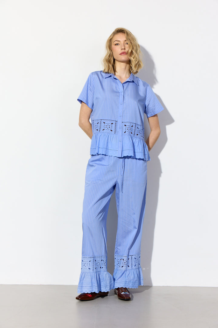 HUNKØN Cornelia Shirt Skjorter Blue