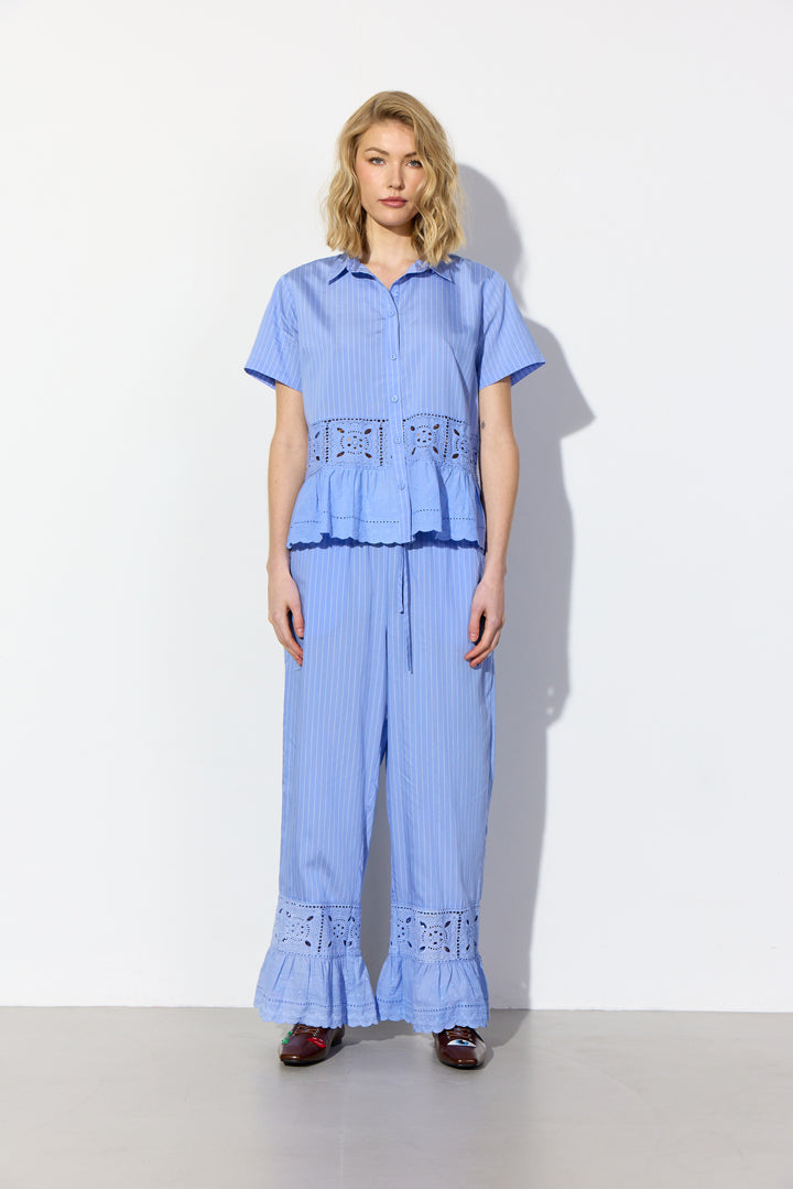 HUNKØN Cornelia Trousers Bukser Blue