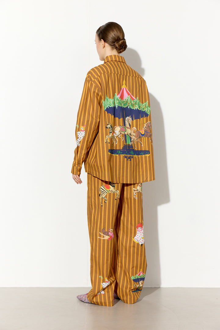 HUNKØN Cosmia Trousers Bukser Caramel Showstopper Art Print