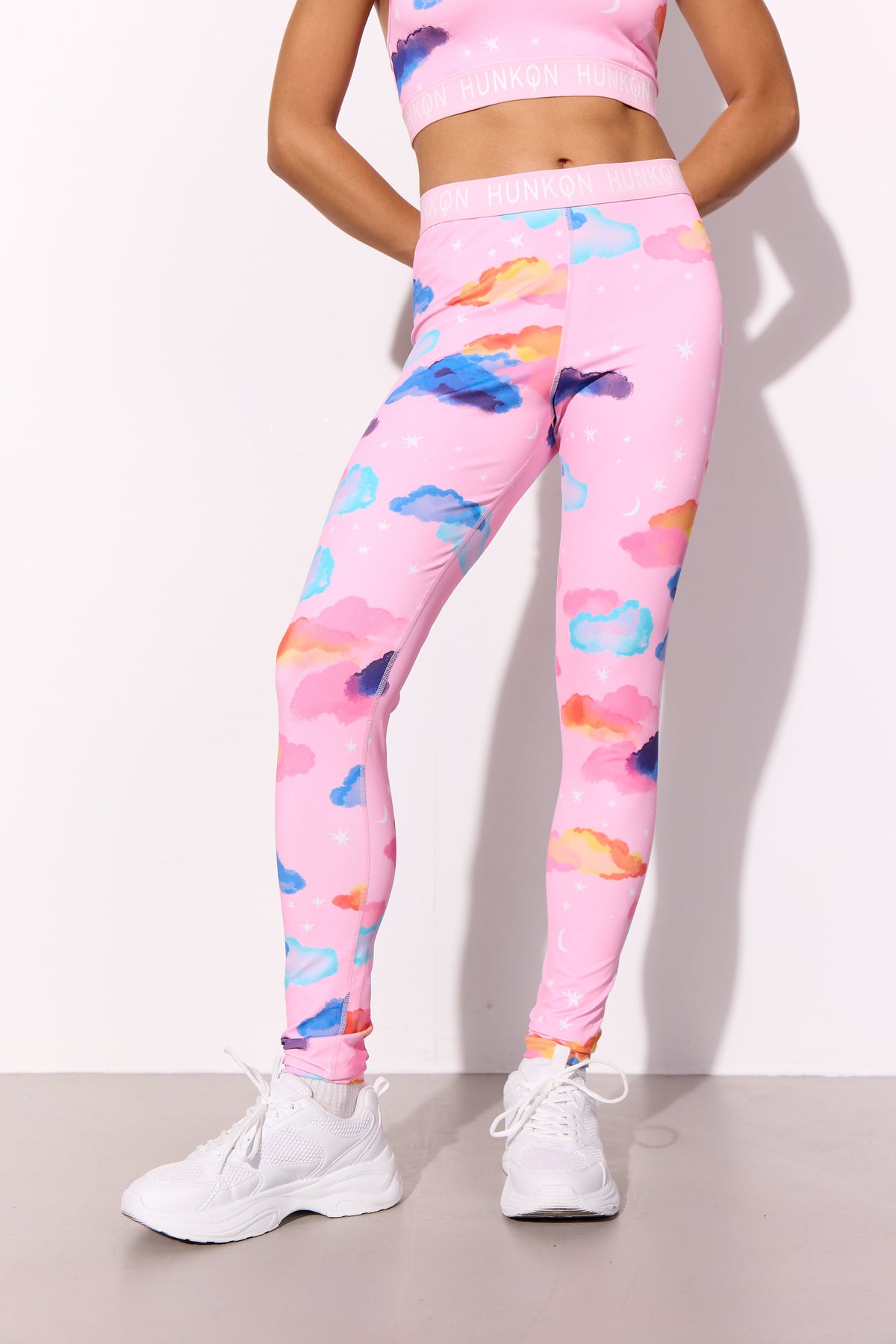 HUNKØN Diana Leggings Leggings Pink sky Art Print