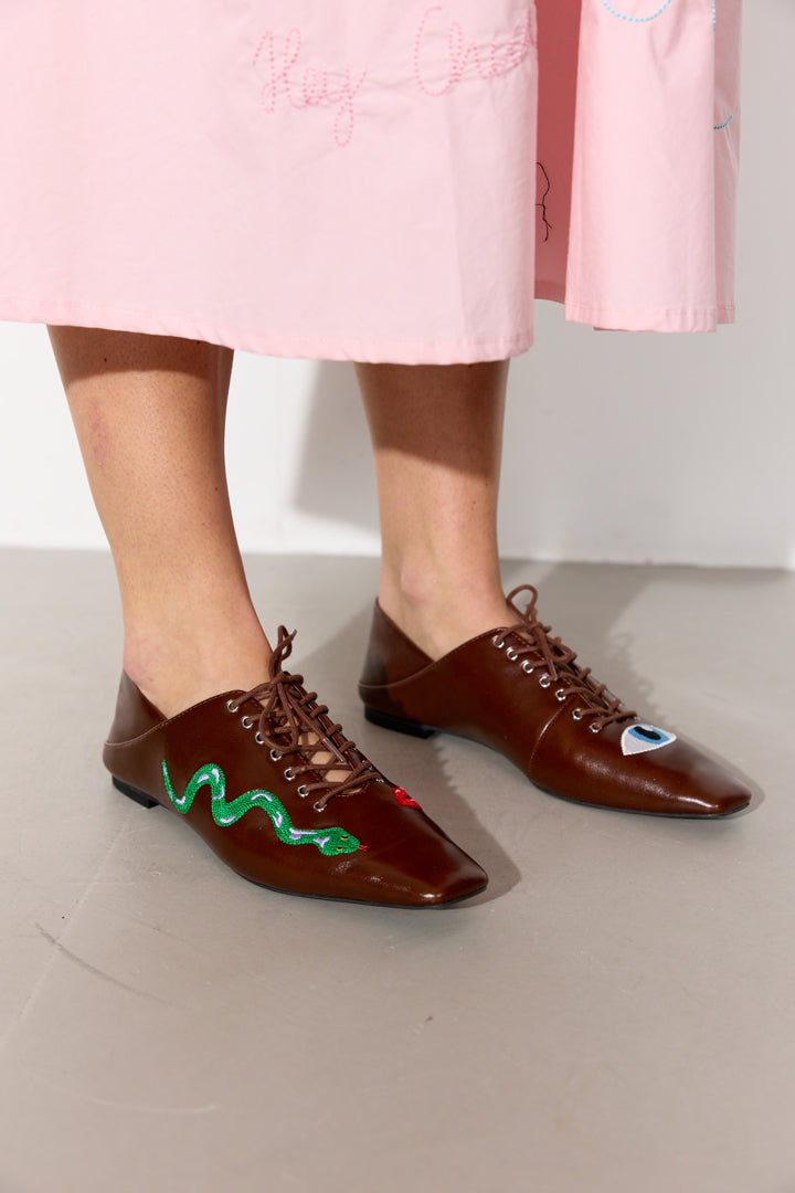 HUNKØN Elfrida Shoes Shoes Brown
