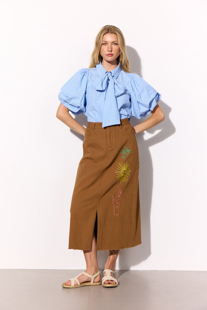 HUNKØN Gudrun Shirt Skjorter Blue