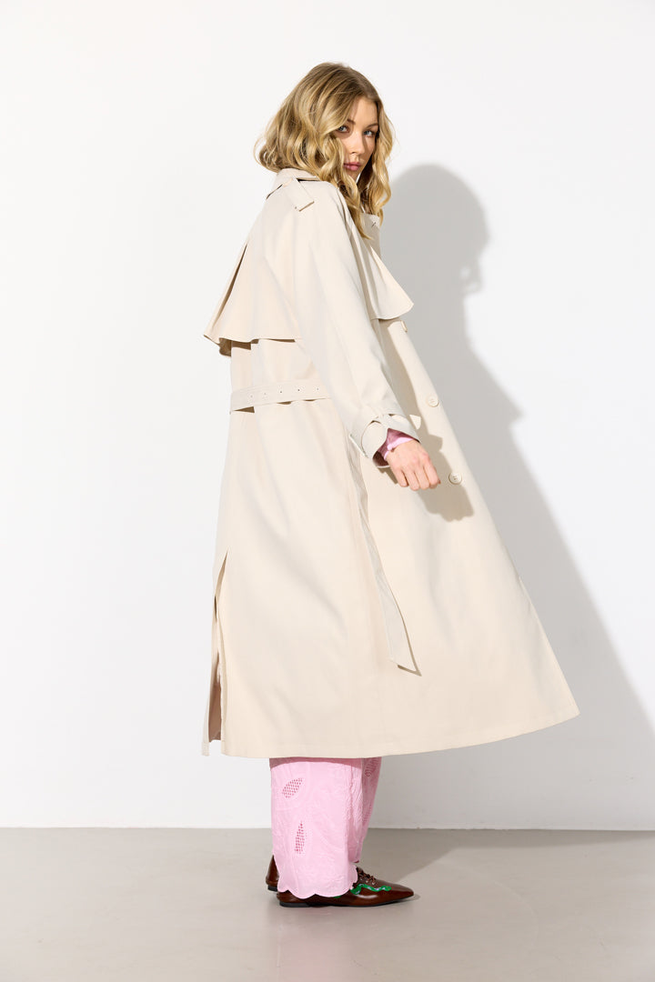 HUNKØN Gunilla Trenchcoat Frakker Cream