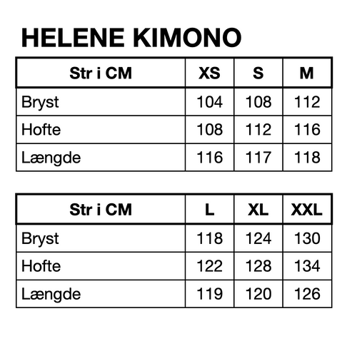 HUNKØN Helene Kimono Kimonoer Blue