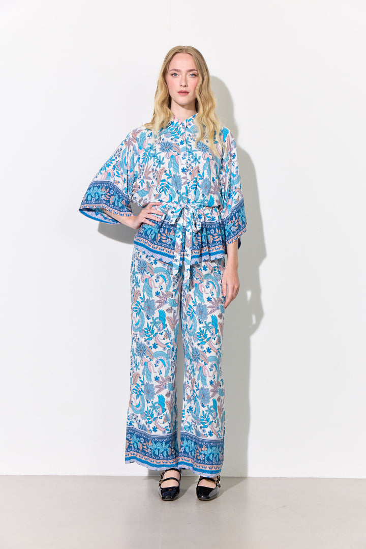 HUNKØN Helene Shirt Skjorter Bird Blue