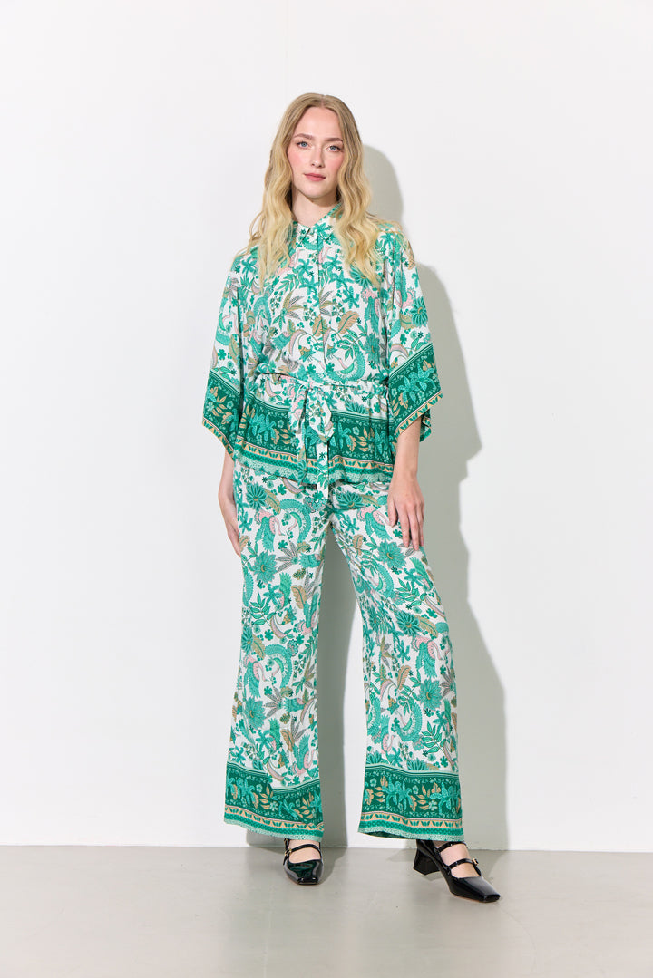 HUNKØN Helene Trousers Bukser Bird Green