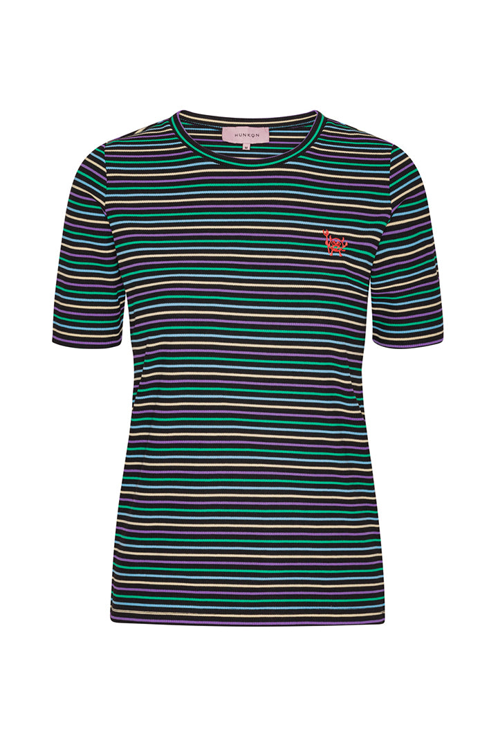 HUNKØN Indie T-shirt T-shirts Black Striped