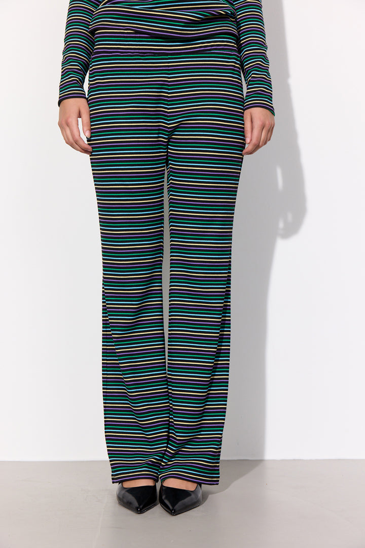 HUNKØN Indie Trousers Bukser Black Striped