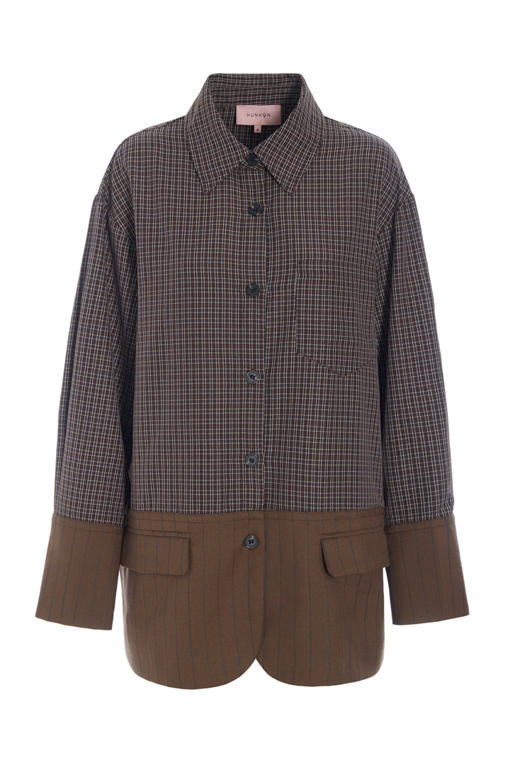 HUNKØN Irena Shirt Skjorter Brown