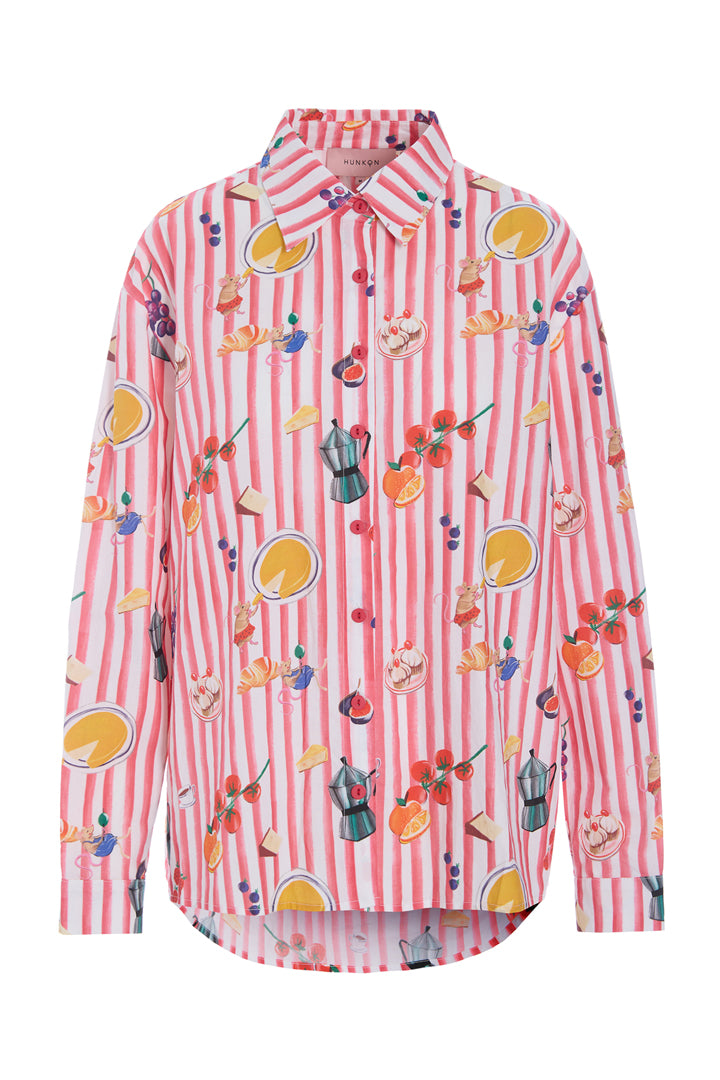 HUNKØN Jess Shirt Skjorter Picnic Art Print