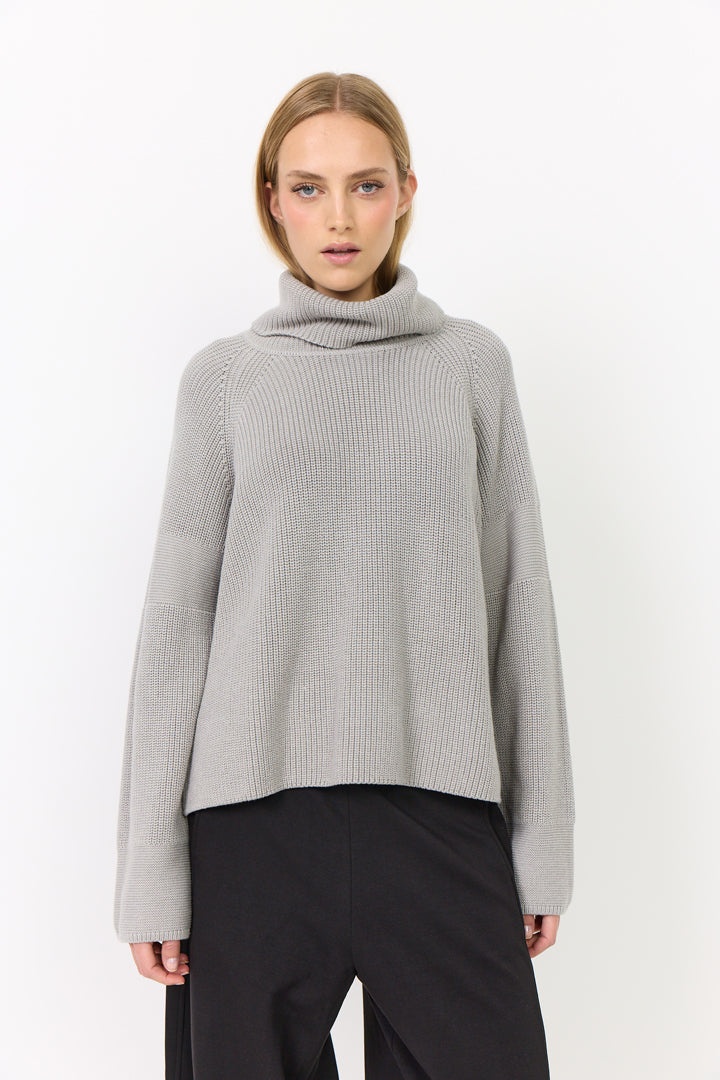 HUNKØN Jules Knit Blouse Bluser Grey
