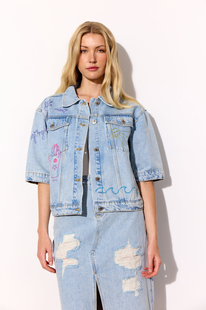 HUNKØN Kenna Denim Jacket Jakker Light Denim