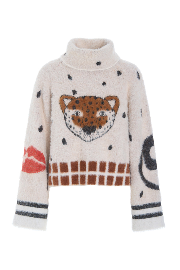 HUNKØN Kitti Knit Blouse Bluser Soft Leo