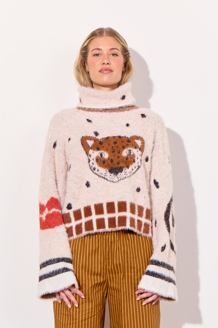 HUNKØN Kitti Knit Blouse Bluser Soft Leo
