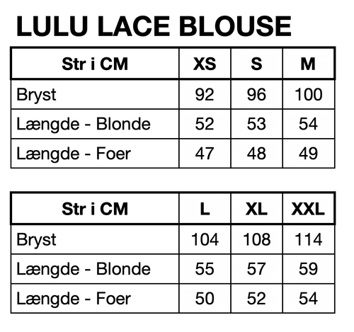 HUNKØN Lulu Lace Blouse Bluser Cream Lace