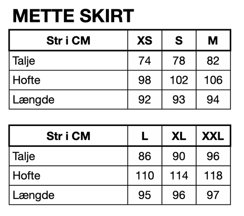 HUNKØN Mette Denim Skirt Nederdele Light Denim