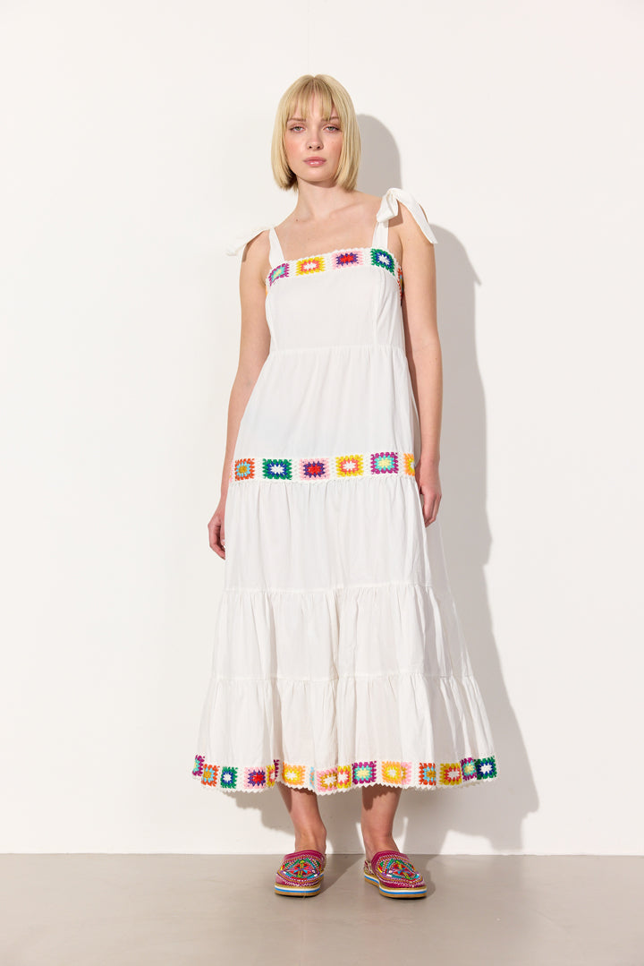 HUNKØN Millie Dress Kjoler White