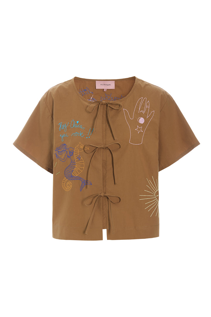 HUNKØN Nima Shirt Skjorter Caramel