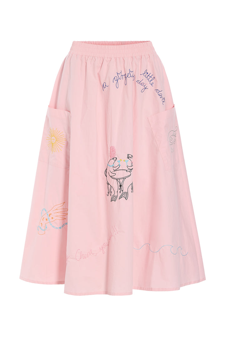 HUNKØN Nima Skirt Nederdele Rose