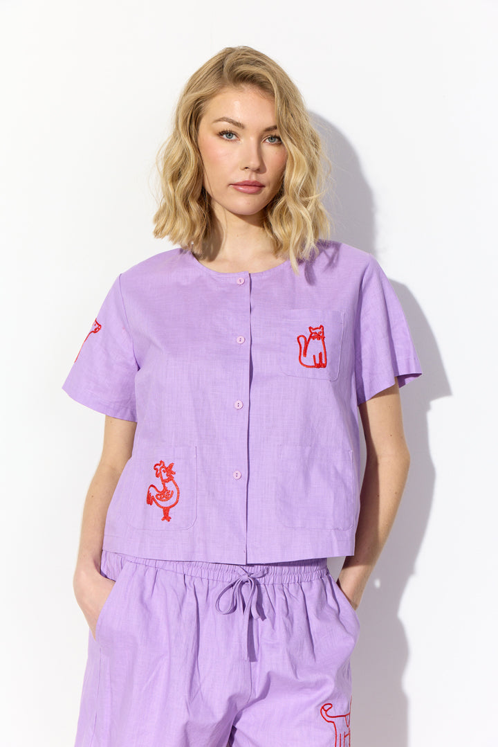 HUNKØN Nina Shirt Skjorter Lavender