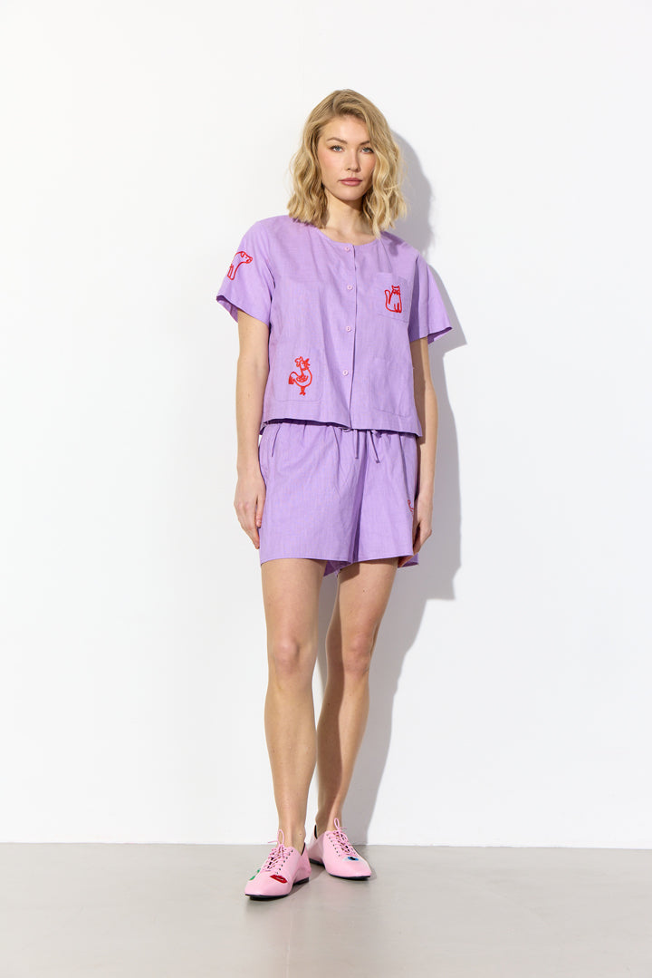 HUNKØN Nina Shorts Shorts Lavender