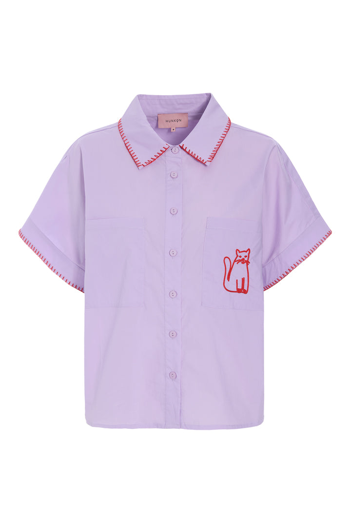 HUNKØN Oda Shirt Skjorter Lavender