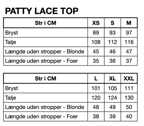 HUNKØN Patty Lace Top Toppe Cream