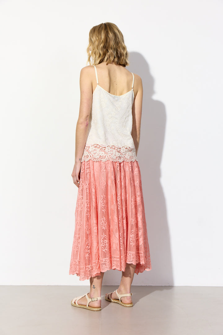 HUNKØN Patty Lace Top Toppe Cream