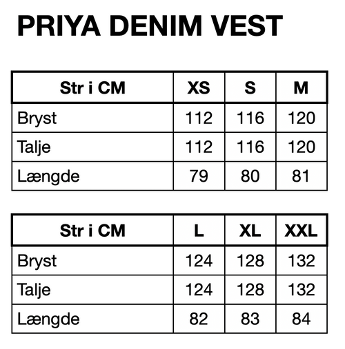 HUNKØN Priya Gem Vest Vests Light Denim