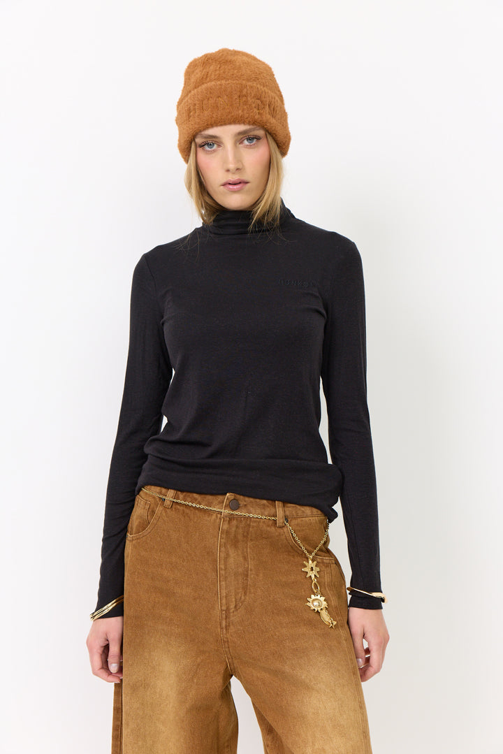 HUNKØN Rebekka Turtleneck Bluser Black
