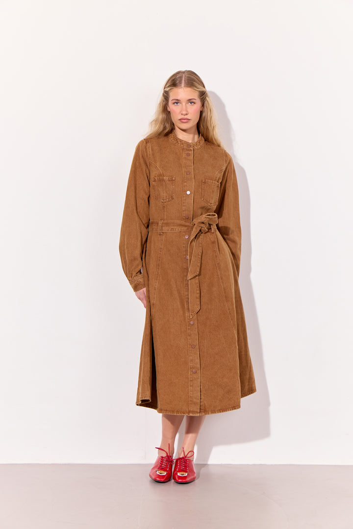 HUNKØN Renata Dress Kjoler Brown