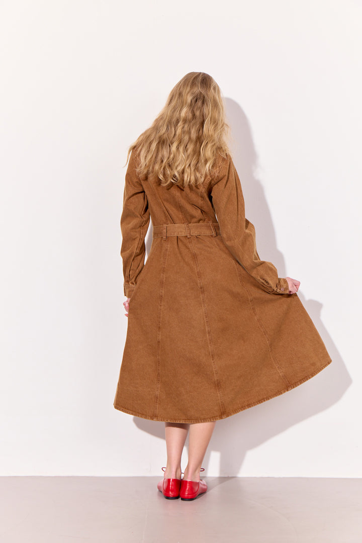 HUNKØN Renata Dress Kjoler Brown