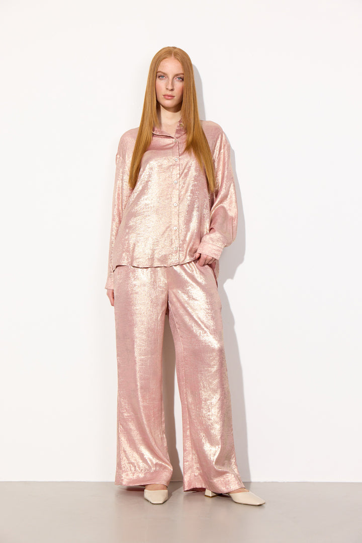 HUNKØN Robin Shirt Skjorter Rose Metallic
