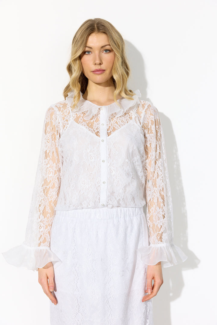 HUNKØN Rosanne Shirt Skjorter White