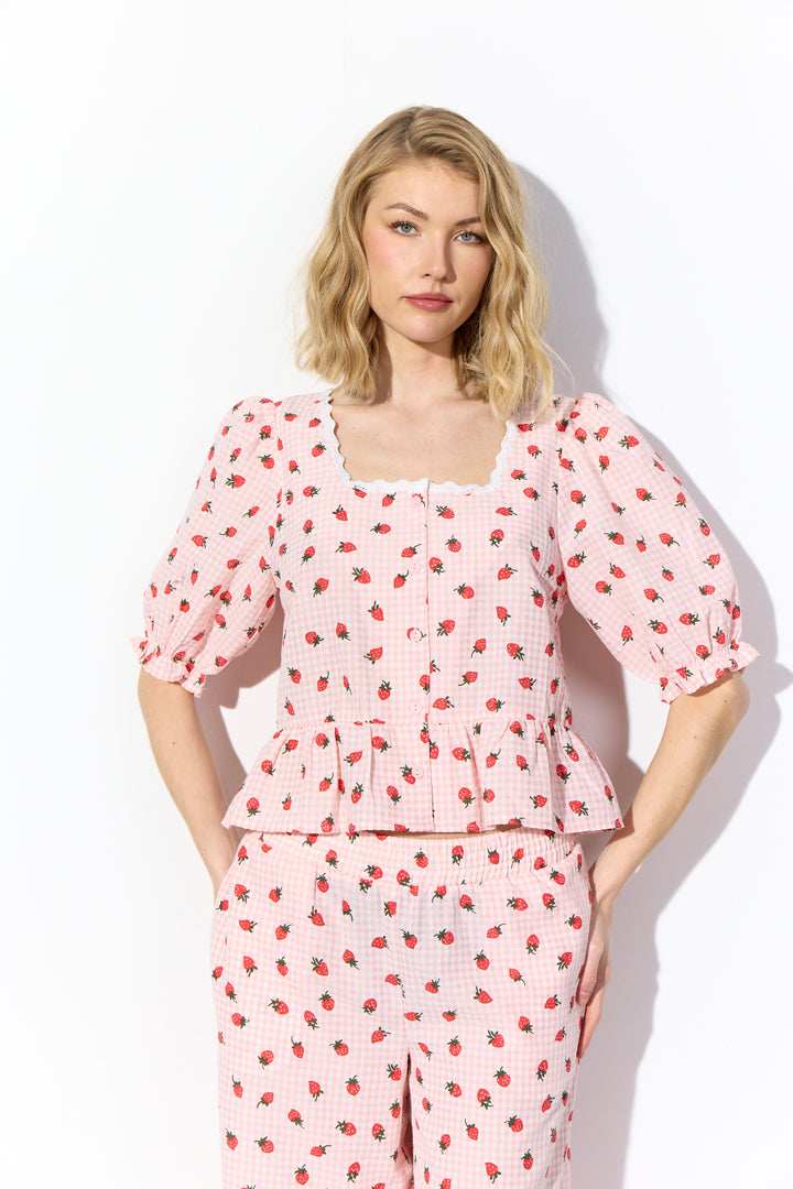 HUNKØN Ruth Blouse Skjorter Pink
