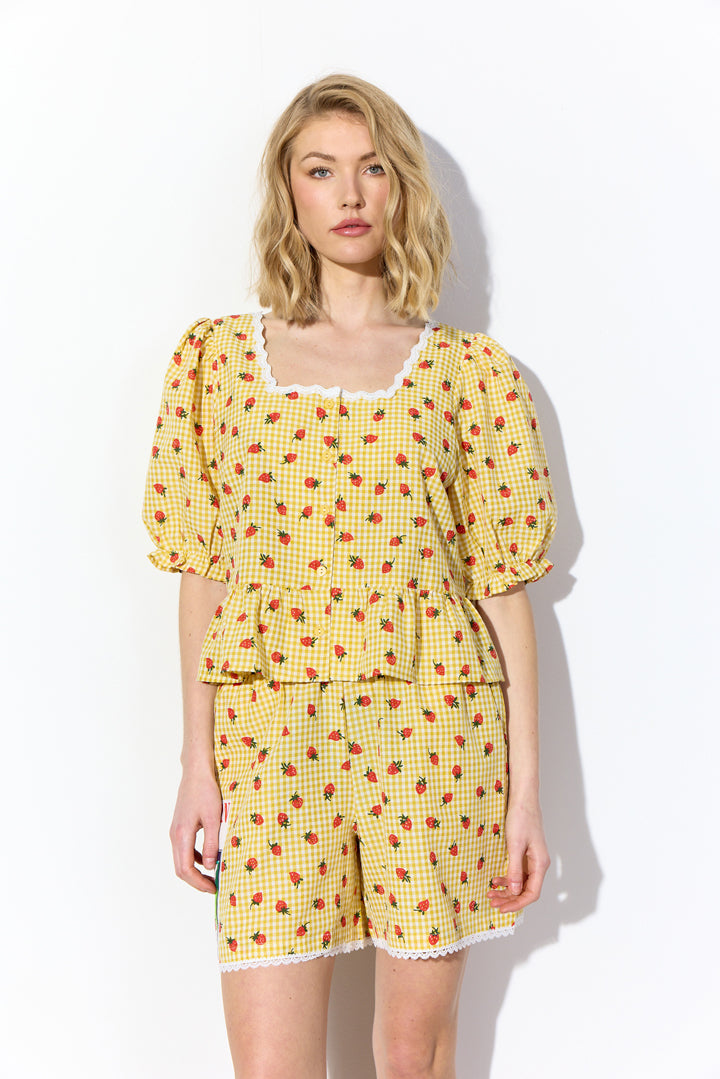 HUNKØN Ruth Shorts Shorts Yellow