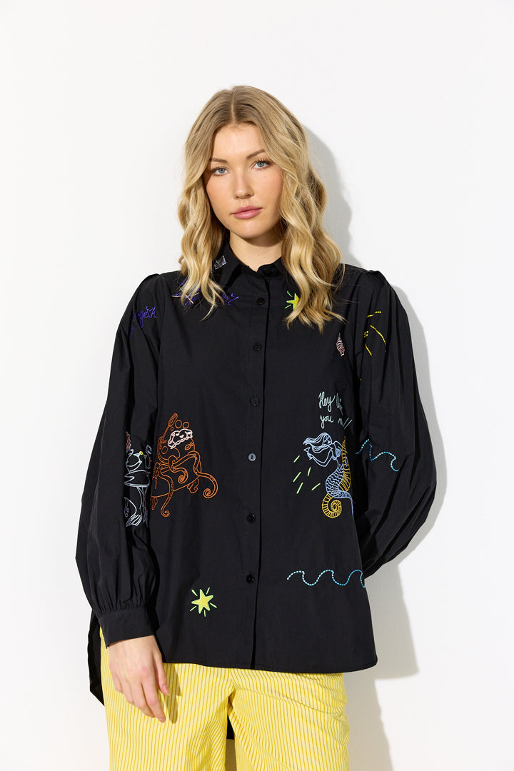 HUNKØN Sasha Shirt Skjorter Black