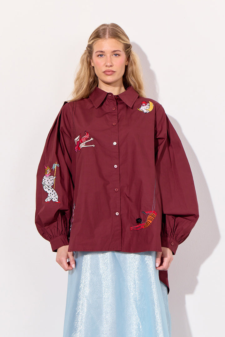 HUNKØN Sasha Shirt Skjorter Oxblood