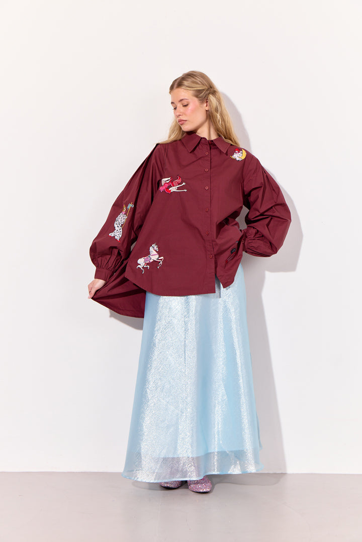 HUNKØN Sasha Shirt Skjorter Oxblood