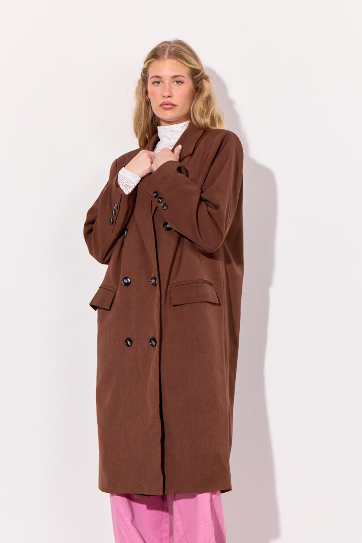 HUNKØN Sia Coat Frakker Chestnut