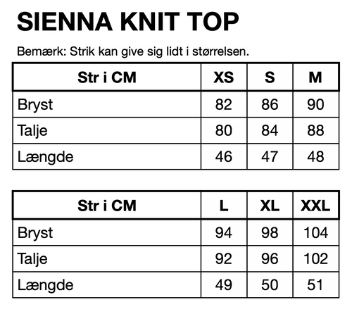 HUNKØN Sienna Knit Top Toppe Vanilla