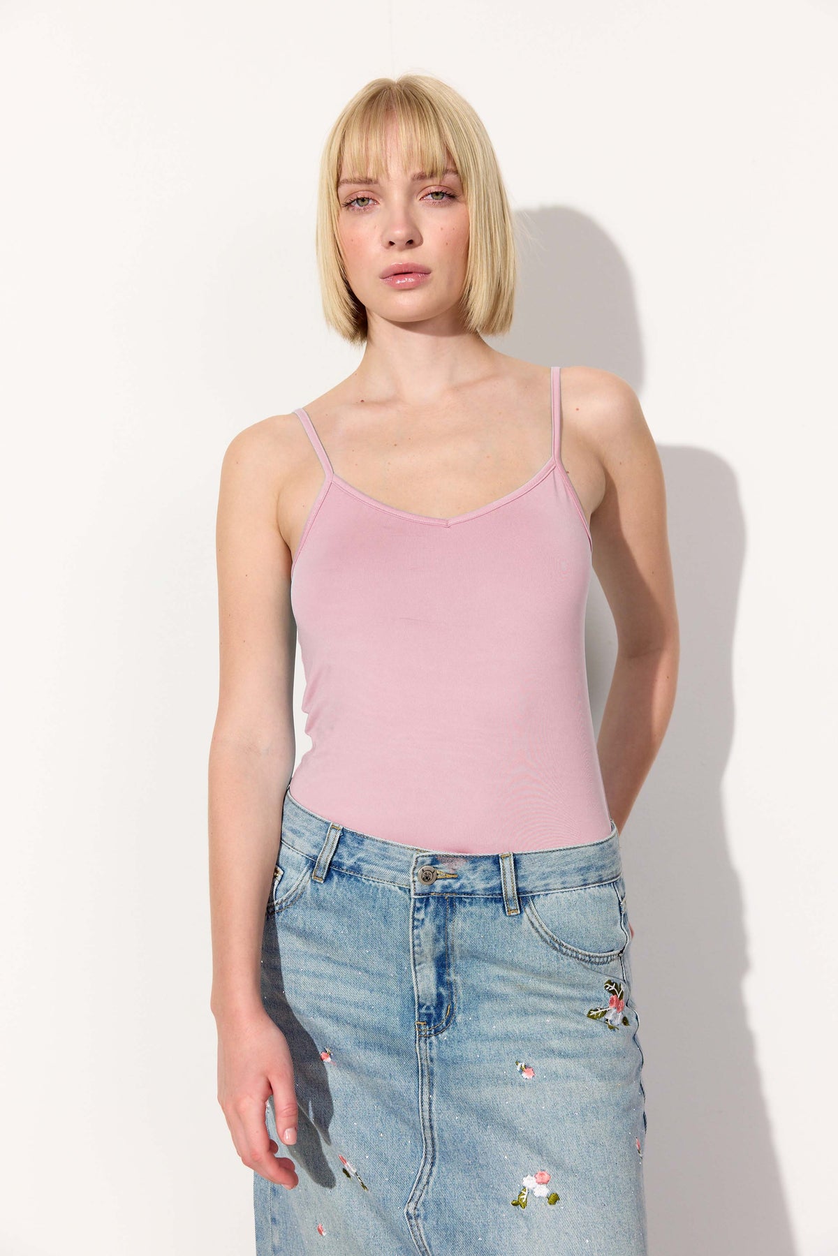 HUNKØN Simone Top Toppe Light Pink