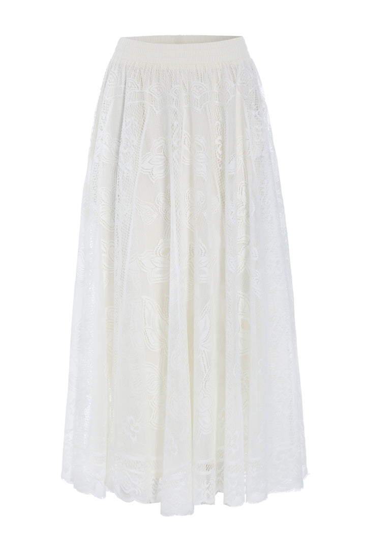 HUNKØN Stine Skirt Nederdele Off White