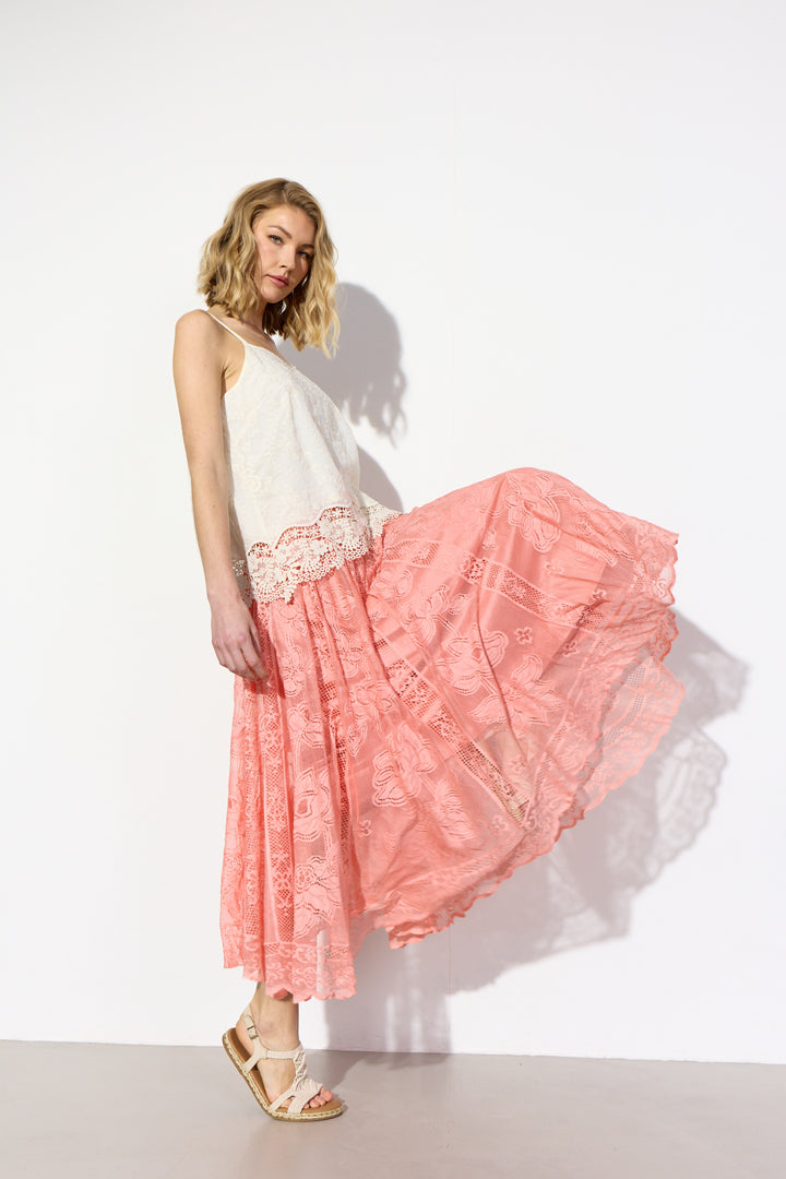 HUNKØN Stine Skirt Nederdele Peach