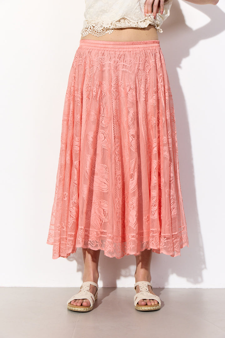 HUNKØN Stine Skirt Nederdele Peach